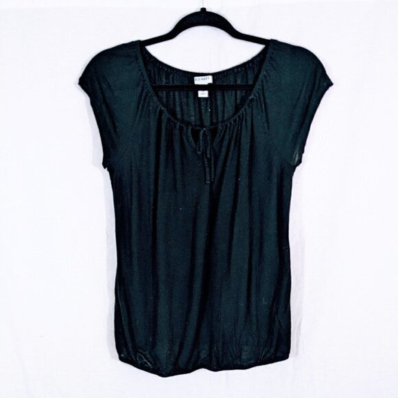 Old Navy Black Short Sleeve Stretch Top Size XS - Picture 1 of 4